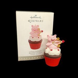 Hallmark Keepsake 2016 Little Cupiggy #7 Monthly cupcakes cupid Ornament